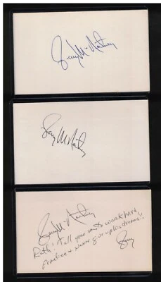 (3) JERRY MCNERTNEY INDEX CARD SIGNED 1969 SEATTLE PILOTS PSA/DNA CERTIFIED - Image 1 of 2