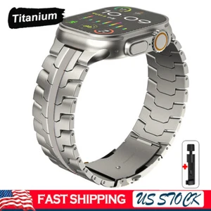 Titainium Band For Apple Watch Ultra 2/1 Series 10/9/8/7/6/5 44/45/46/49mm Strap - Picture 1 of 11