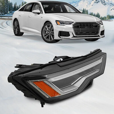 For 2019-2021 Audi A6 LED Headlight Assembly Headlamp 6 Pins Passenger Side RH Foto 1 de 4