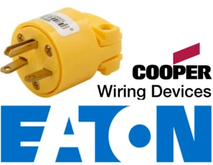 COOPER 4866 BOX NEW CASE OF (10) 15 AMP 250 VOLT 3 WIRE CORD VINYL PLUG 5680186 - Picture 1 of 2