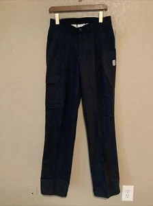 Ikea Pants Mens 31x35 Blue Carpenter Cargo Utility Canvas Workwear Baggy (29x34) - Picture 1 of 12