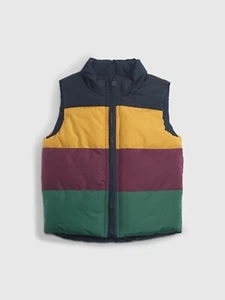 NEW GAP Toddler Boys Reversible Colorblock Puffer Vest Size 5T - Picture 1 of 2