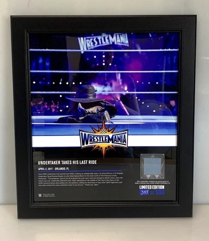 WWE Undertaker Wrestlemania The Last Ride w/ Ring Canvas Limited Ed. 345/500 Cover