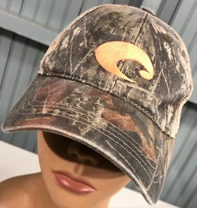 Costa Fishing Camo Mesh Beat Up Adjustable Baseball Cap Hat - Picture 1 of 7
