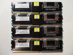 Nanya 4GB Kit (4x 1GB) DDR2 667mhz DDR2 PC2-5300F FULLY BUFF 2RX8 240-Pin Memory - Picture 1 of 1
