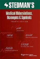 Stedmans Medical Abbreviations, Acronyms and Symbols, Fourth Editi - VERY GOOD
