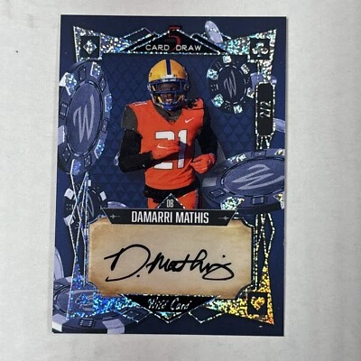 2022 Wild Card Auto Mania Blue Sparkle #5CDM-61 Damarri Mathis #2/2 - Image 1 of 2