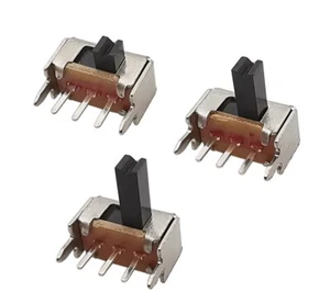 3 Pin 2 Position On/Off 1P2T SPDT Miniature Slide Switch Side Knob SK12D07VG2-6 - Picture 1 of 8
