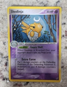 Shedinja COSMOS HOLO + SWIRL 14/107 Pokemon TCG Card EX DEOXYS HEAVILY PLAYED HP - Picture 1 of 2