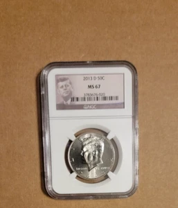 2013 D NGC MS 67 JFK HALF KENNEDY 50c  BUSINESS STRIKE PORTRAIT label - Picture 1 of 2