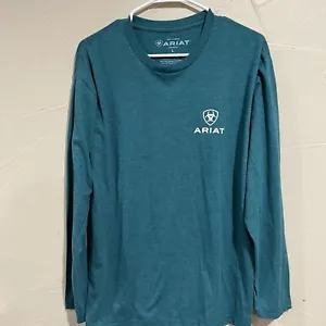 Ariat Teal Green Heather. NWT Men’s Long Sleeve Size Large - Picture 1 of 7