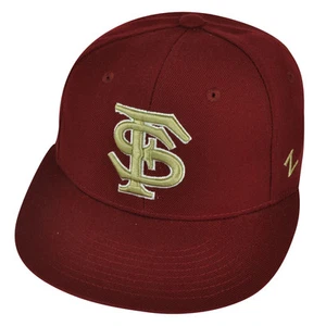 NCAA Florida State Seminoles Fitted Size Flat Bill Zephyr Hat Cap Noles Maroon - Picture 1 of 2