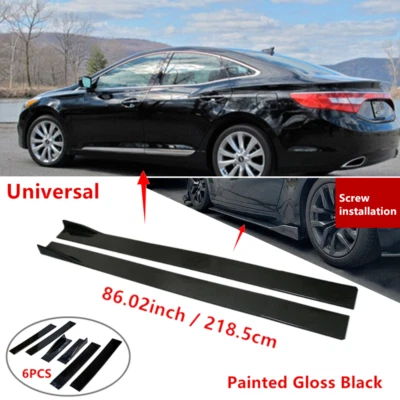 86"Universal Fit For Hyundai Azera 12-17 Side Skirt Lip Splitter Rocker Panel Foto 1 de 4