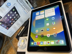 Apple iPad Pro 9.7in (128gb) Wi-Fi (A1673) Black {iOS16}93% Pristine OEM Display - Picture 1 of 15
