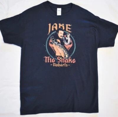 Vintage JAKE "THE SNAKE" ROBERTS pro-wrestling T shirt Large Gildan Euc - Image 1 of 4