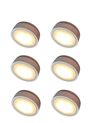 6 Pack Rechargeable Battery Puck Lights w/ Remote Control Stick on 3 Colour Mode - Image 1 of 4