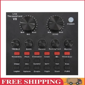 V8 Audio USB Headset Microphone Webcast Live Sound Card for Phone Computer - Bild 1 von 12