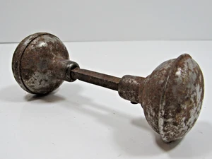 Antike Vintage viktorianische Metall Türknauf Garnitur #P30 - Bild 1 von 8