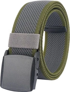 Cinturones Elásticos para Hombre - Cinturón Elástico con Hebilla de Plástico para Trabajo, Ajustable... - Imagen 1 de 7