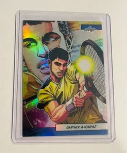 Carlos Alcaraz 2024 Leaf Metal Anime Nation Series 2 BLUE Prismatic #'d /75 - Picture 1 of 1
