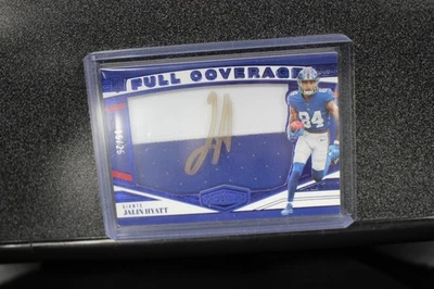 JALIN HYATT 2023 PLATES & PATCHES FULL COVERAGE RPA /25 GIANTS - Image 1 of 2