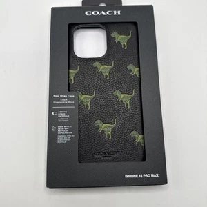 Funda de cuero Coach con estampado de dinosaurio Rexy para Apple iPhone 15 Pro Max - Imagen 1 de 3