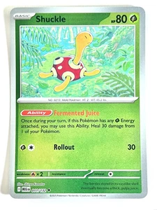 Shuckle 011/132 Reverse Holo Uncommon Mega Evolution Pokemon TCG - Near Mint NM - Picture 1 of 4