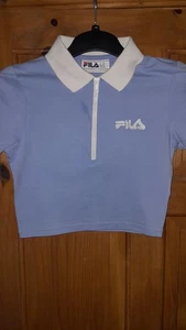 Ladies FILA Cropped Top With Zipped Neckline. Size 10 - Picture 1 of 3