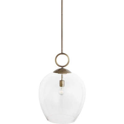 Uttermost 22127 Calix 1 Light 15.75 inch Aged Brass Pendant Ceiling Light - Image 1 of 4