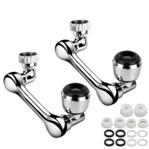 2 Pcs Universal 1080?? Swivel Extension Faucet Aerator Rotate Robotic Arm Extend - Picture 1 of 7