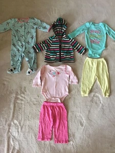 Girl's Infant 3-6 to 6 Months Sleeper Jacket & Bodysuit Pants Set - Imagen 1 de 9