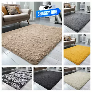 Thick Large Anti Slip Shaggy Rugs Soft Fluffy Rug Living Room Bedroom Carpet Mat - Picture 1 of 55