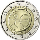France 2009 Euros Commémoratifs X Anniv. De Uem Union Économique et Monet