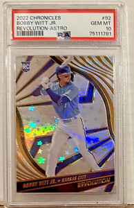 2022 Panini Chronicles 92 Bobby Witt Jr. Revolution-Astro PSA GM 10 RC KC Royals