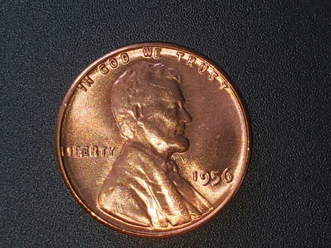 1956 P Lincoln Wheat Cent PCGS Bie Error Die Crack Chips Skull Cover