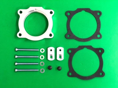 Espaciador de cuerpo de acelerador plateado compatible con ISUZU I-280 L4 2006 2,8 L / ISUZU I-350 L5 3,5 L Foto 1 de 2