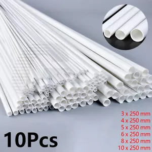 10pcs Ø 3-10mm x 250mm ABS Plastic Round Tubes Pipe for Model Retrofit Craft DIY - Afbeelding 1 van 11