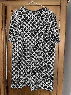 zara geometric print shift dress - Image 1 of 4