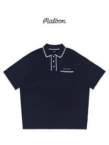 Malbon Golf Golf small pocket short sleeve lapel polo business casual T-shirt
