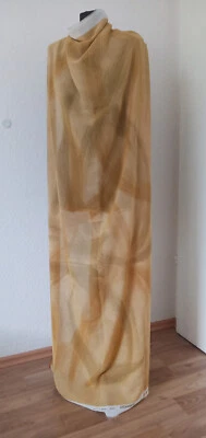 Georgette-Stoff in gelb-orange Tönen, Cupon 0,75m - Bild 1 von 4