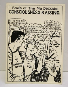 Vintage POP ART 4x6 Postcard London CONSCIOUSNESS RAISING  Biff Kard Products - Picture 1 of 2