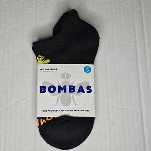 New Bombas Black 1 Pair of Ankle Socks Bee Better Honeycomb Size S - Picture 1 of 4