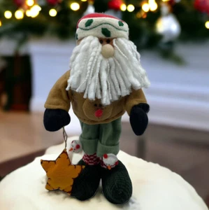 Stuffed Santa Claus Standing Christmas Holiday Decor Plush Figures Primitive 14” - Picture 1 of 8