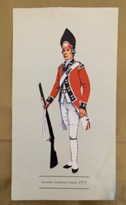 M2655 MILITARY UNIFORM PRINT - ILLUSTRATION - GRENADIER, COLDSTREAM GUARDS 1775 - Picture 1 of 1