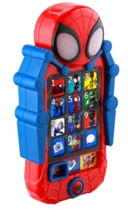 SPIDER-MAN PHONE KIDS INTERACTIVE SPIDEY SUPERHERO SMART PHONE MARVEL TOY GIFT - Picture 1 of 2