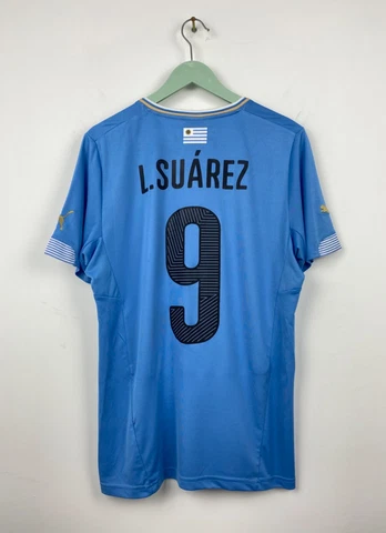 Uruguay 2014 2015 L. Suarez #9 Home Football Shirt Soccer Jersey Puma Sz M Men Cover
