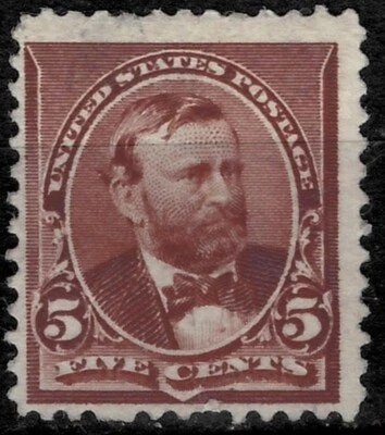 USA Stamp 1890 ☀ Scott#223 5c Grant Unused Regum - Image 1 of 2