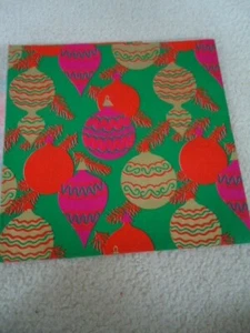 Vintage Christmas Gold Pink  & Red & Ornaments Wrapping Paper 2 Sheet 20” X 30” - Picture 1 of 2