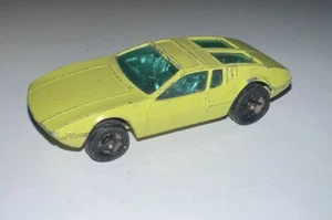 VINTAGE ORIGINAL 1970s CORGI JUNIORS WHIZZ WHEELS - DE TOMASO MANGUSTA - YELLOW - Picture 1 of 5