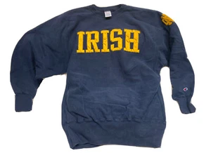 Vintage Champion tejido inverso Notre Dame lucha irlandés cuello redondo talla XXL - Imagen 1 de 9